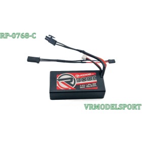 Batterie de réception 2s 3000mah 50C câblé avec prises sécurités.