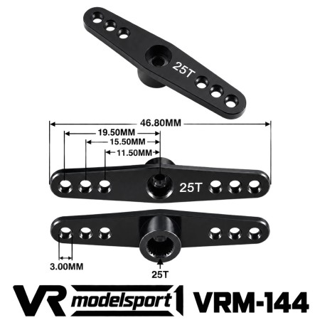 Palonnier en aluminium 25 dents – VR Modelsport VRM-144