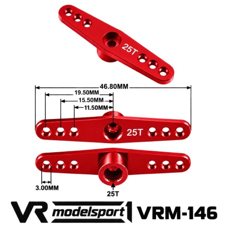 Palonnier en aluminium 25 dents – VR Modelsport VRM-146