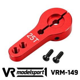 Palonnier de servo de direction 25T rouge – VR Modelsport VRM-149