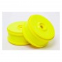 Jantes jaunes 132 mm hexagone 24 mm GRP