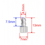 Bouchon de durite d'essence en aluminium gris