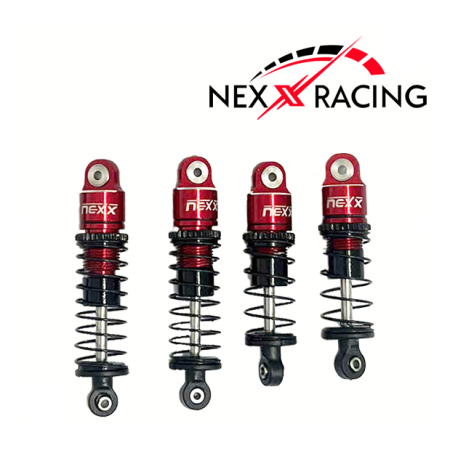 Amortisseurs aluminium rouge pour micro b NEXX RACING