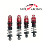 Amortisseurs aluminium rouge pour micro b NEXX RACING